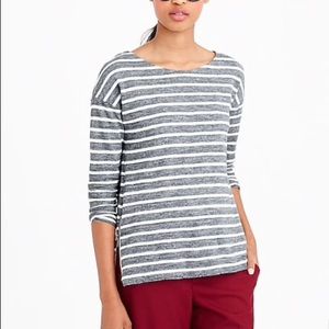 ⭐️ J. Crew Side-Zip Striped Shirt XS EUC